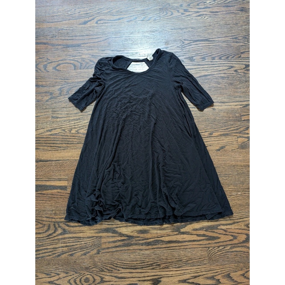 Free People We The Free Black Swing 3/4 Slv Tunic Top Size XS Small Mini Dress